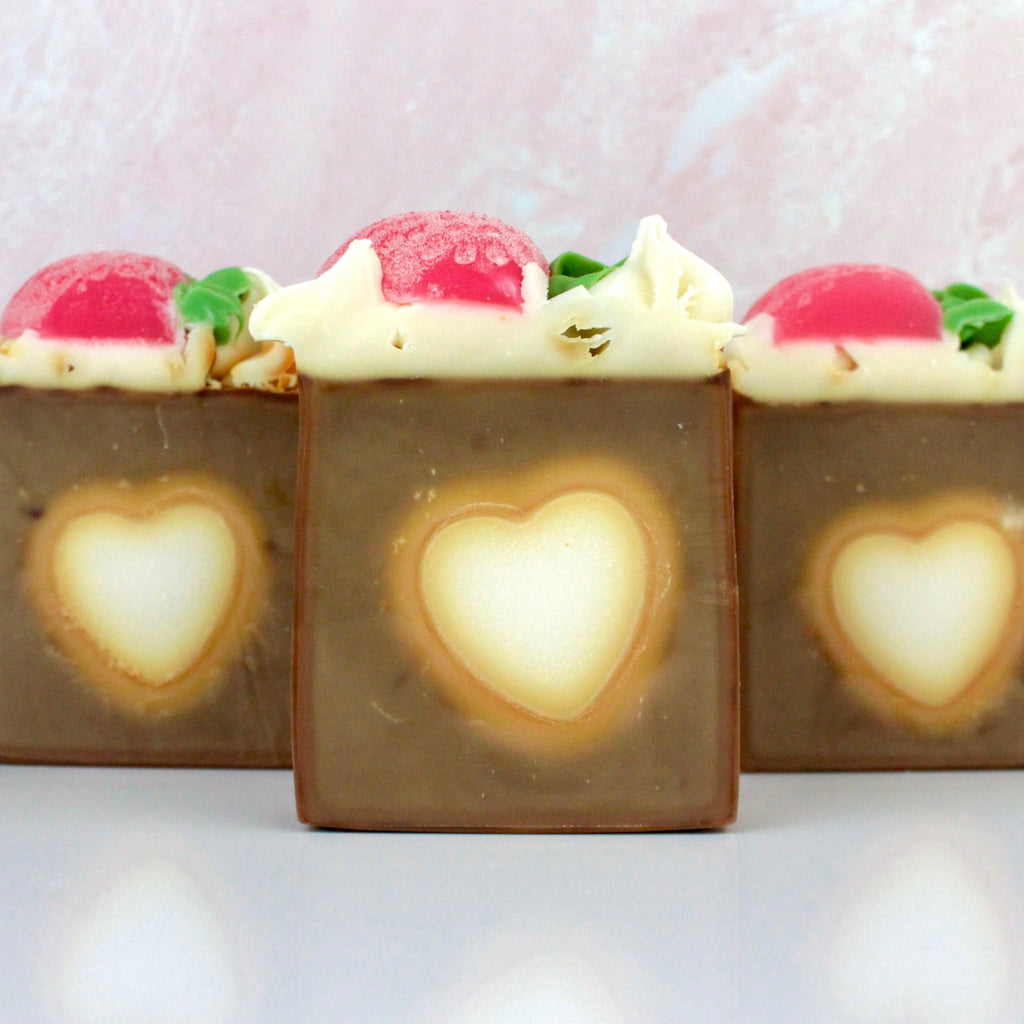 Chocolate Covered Strawberry (Valentines Special) - fizzy soaps
