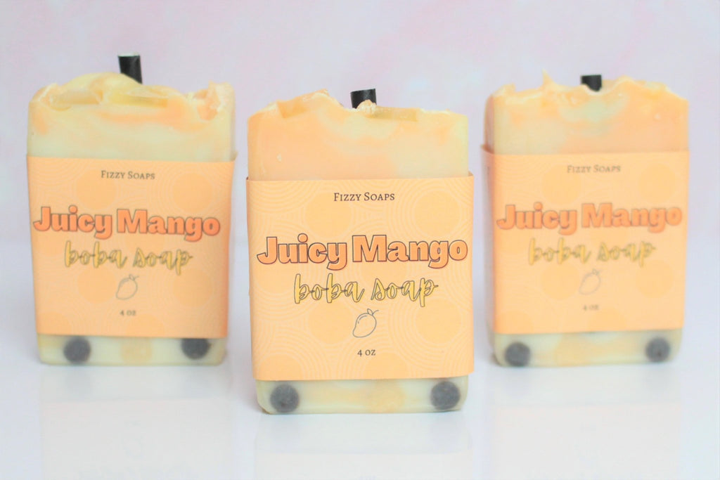 Juicy Mango Boba Milk Tea Soap - fizzy soaps
